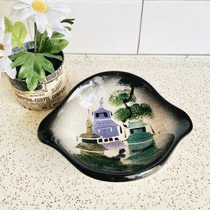 Sascha Brastoff pagoda bowl midcentury Asian motif